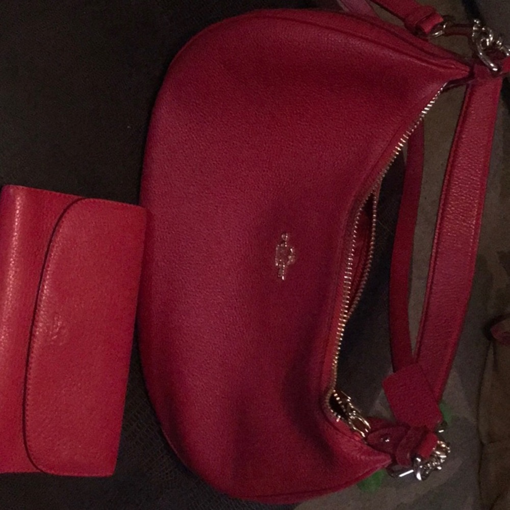 All leather Coach Crossbody w/wallet